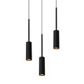 Lámpara colgante metal negro Ø 26 cm LED 3 luces 21W - LULC0119