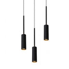 Lámpara colgante metal negro Ø 26 cm LED 3 luces 21W - LULC0119