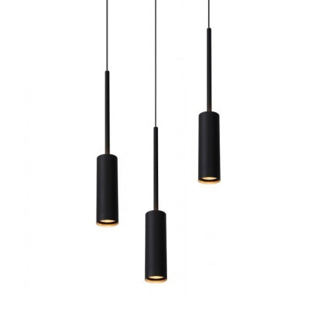 Lámpara colgante metal negro Ø 26 cm LED 3 luces 21W - LULC0119