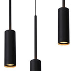 Lámpara colgante metal negro Ø 26 cm LED 3 luces 21W - LULC0119