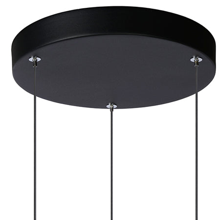 Lámpara colgante metal negro Ø 26 cm LED 3 luces 21W - LULC0119