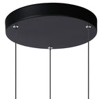 Lámpara colgante metal negro Ø 26 cm LED 3 luces 21W - LULC0119