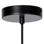 Lámpara colgante metal vidrio humo Ø22x32,5 cm E27 - LULC0123