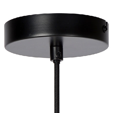 Lámpara colgante metal vidrio humo Ø22x32,5 cm E27 - LULC0123