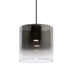 Lámpara colgante metal vidrio negro Ø 25 cm GU10 - LULC0156