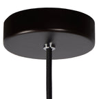 Lámpara colgante metal vidrio negro humo Ø10x23 cm E27 - LULC0173