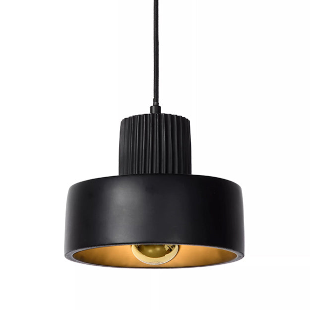 Lámpara colgante metal negro Ø 20 cm E27 - LULC0178