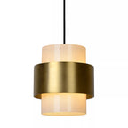 Lámpara colgante metal vidrio Ø20x22 cm E27 - LULC0183