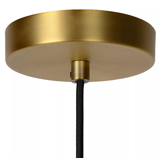Lámpara colgante metal vidrio Ø20x22 cm E27 - LULC0183