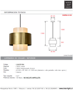Lámpara colgante metal vidrio empavonado bronce Ø 30 cm E27 - LULC0184