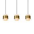Lámpara colgante metal vidrio empavonado bronce 1,06 3 luces cm E27 - LULC0193
