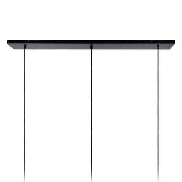 Lámpara colgante metal vidrio empavonado bronce 1,06 3 luces cm E27 - LULC0193