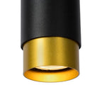 Lámpara colgante aluminio negro oro mate Ø5,9 x 30 cm GU10 - LULC0202