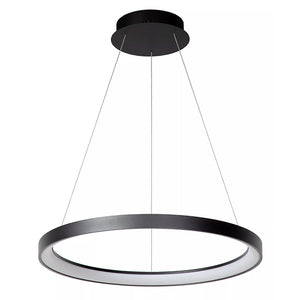 Lámpara colgante aro metal negro Ø 58 cm LED 48W - LULC0203