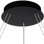 Lámpara colgante negro doble aro Ø 78 x Ø 59 LED 92 W - LULC0205