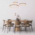 Lámpara colgante oro triple aro Ø78 x Ø58 x Ø38 cm LED 120 W - LULC0206