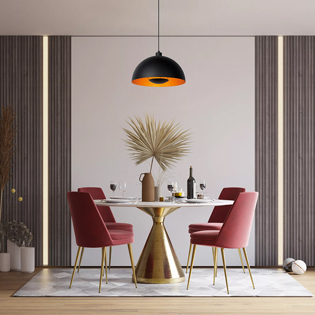 Lámpara colgante metal negro Ø40 cm E27 - LULC0215