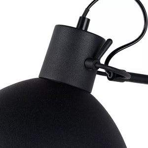 Lámpara de pie metal negro Ø 28x1,60 cm E27 - LULP0010
