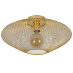 Plafón metal Oro mate Ø 45x24 cm E27 - LUPL0021