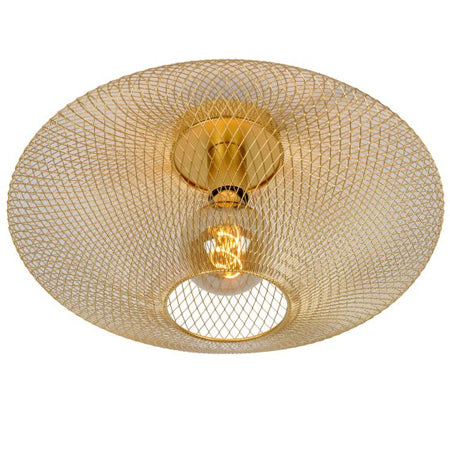 Plafón metal Oro mate Ø 45x24 cm E27 - LUPL0021