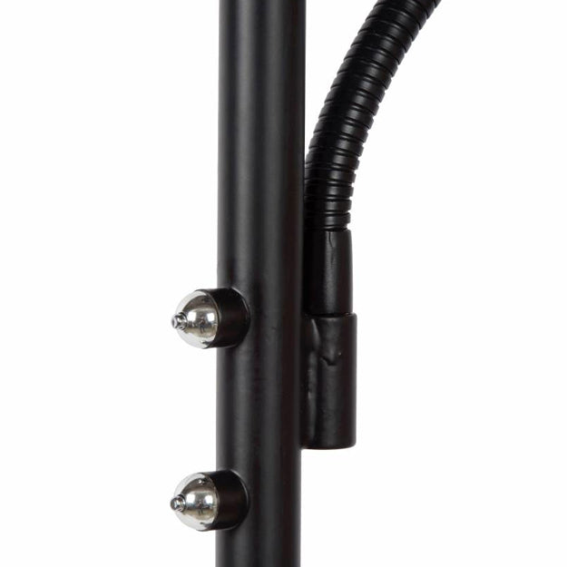 Lámpara de pie metal lector negro Ø 25,4x1,80 cm LED 20W 4W - LULP0021