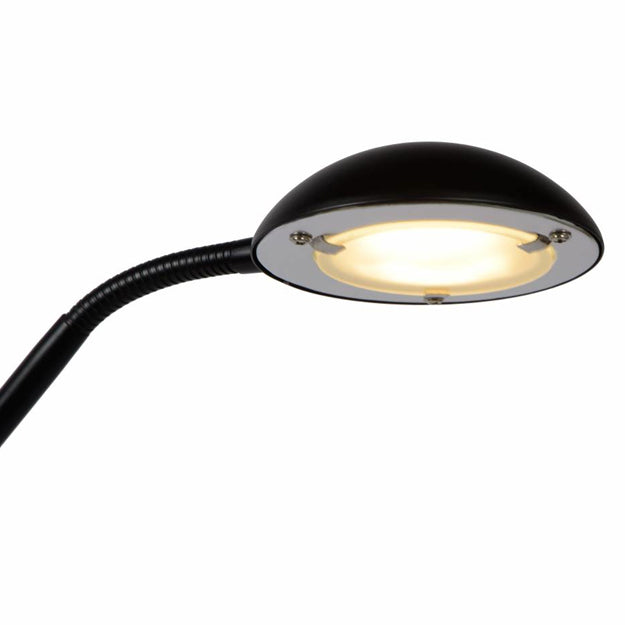 Lámpara de pie metal lector negro Ø 25,4x1,80 cm LED 20W 4W - LULP0021