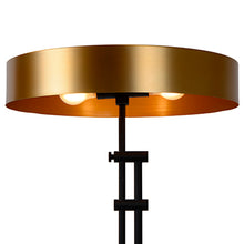 Cargar imagen en el visor de la galería, Lámpara de pie metal negro bronce Ø 45x1,43 2 luces cm E27 - LULP0031
