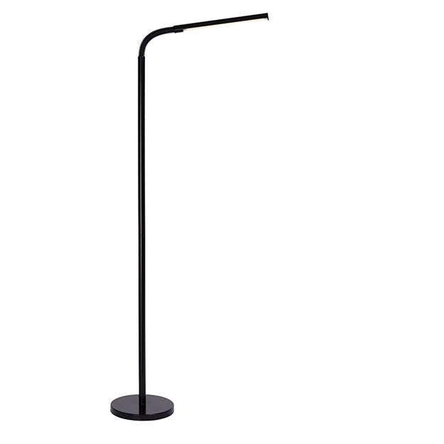 Lámpara de pie metal negro flexible Ø 20x1,53 cm LED 5W - LULP0056