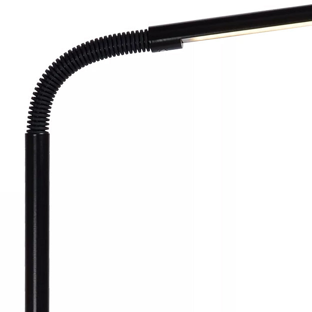 Lámpara de pie metal negro flexible Ø 20x1,53 cm LED 5W - LULP0056