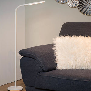 Lámpara de pie metal blanco flexible Ø 20x1,53 cm LED 5W - LULP0059