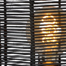 Cargar imagen en el visor de la galería, Lámpara de pie metal negro Ø 26x1,25 cm E27 - LULP0064
