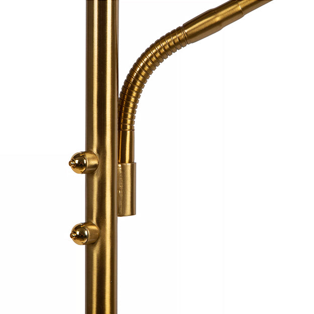 Lámpara de pie metal lector oro mate Ø 25,4x1,80 cm LED 20W 4W - LULP0065