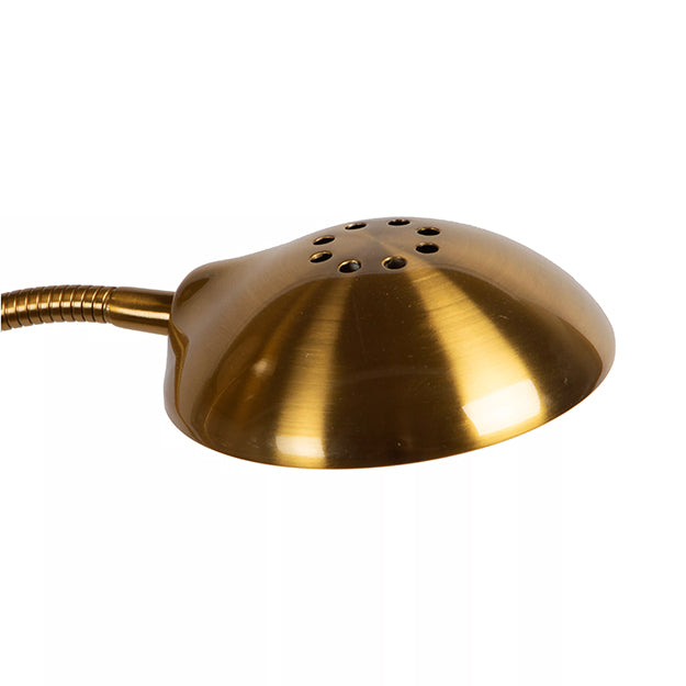 Lámpara de pie metal lector oro mate Ø 25,4x1,80 cm LED 20W 4W - LULP0065