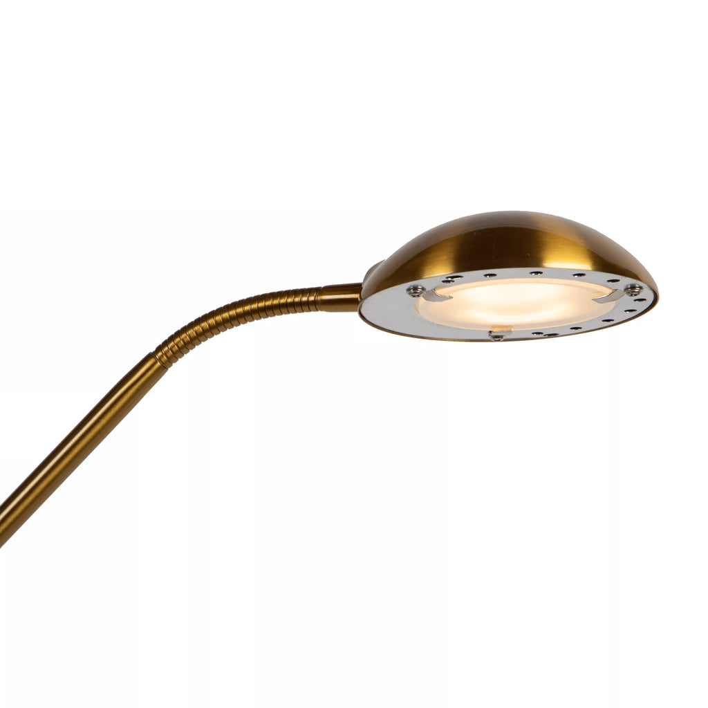 Lámpara de pie metal lector oro mate Ø 25,4x1,80 cm LED 20W 4W - LULP0065