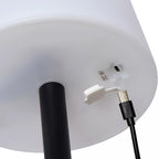 Lámpara sobremesa PVC negro opal Ø 15,4x26 cm LED 1,8W - LULS0114