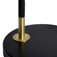 Cargar imagen en el visor de la galería, Lámpara sobremesa cuero metal negro Ø 18x55 cm E27 - LULS0030
