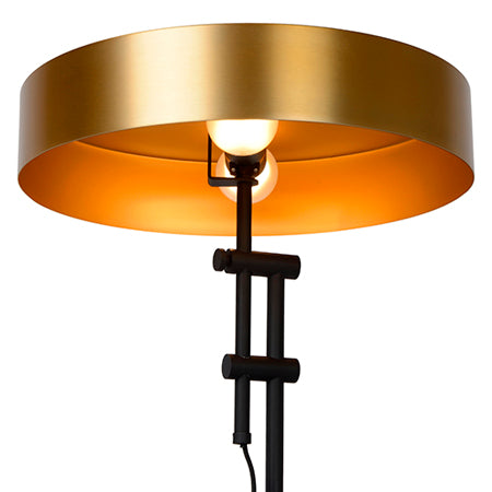 Lámpara sobremesa metal negro bronce Ø40 cm 2 luces E27 - LULS0041