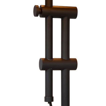 Lámpara sobremesa metal negro bronce Ø40 cm 2 luces E27 - LULS0041