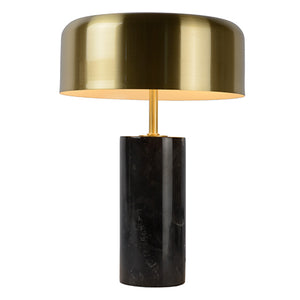 Lámpara sobremesa metal mármol negro bronce Ø 25x36 cm 3 luces G9 - LULS0065