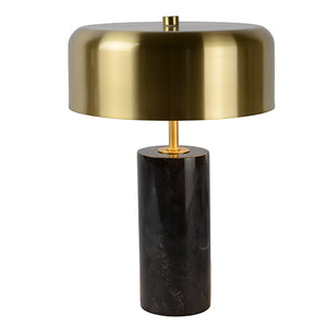 Lámpara sobremesa metal mármol negro bronce Ø 25x36 cm 3 luces G9 - LULS0065