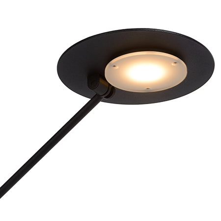 Lámpara de pie metal negro Ø 25x1,4 cm LED 9W - LULP0044