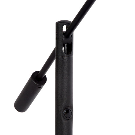 Lámpara de pie metal negro Ø 25x1,4 cm LED 9W - LULP0044