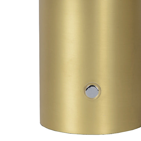 Lámpara sobremesa metal vidrio oro mate Ø 27x 35 cm E27 - LULS0086