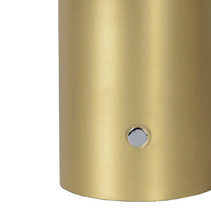 Lámpara sobremesa metal vidrio oro mate Ø 27x 35 cm E27 - LULS0086