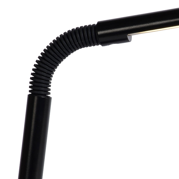 Lámpara sobremesa metal negro flexible Ø 14x49 cm LED 3W