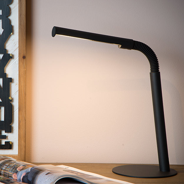 Lámpara sobremesa metal negro flexible Ø 14x49 cm LED 3W