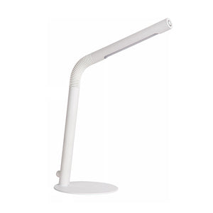 Lámpara sobremesa metal blanco flexible con carga USB Ø15x28,5 cm alto LED 1x3W