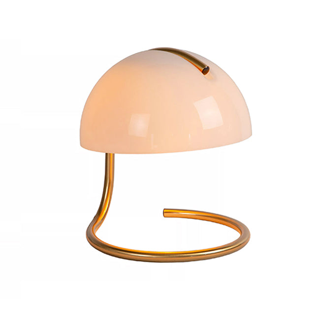 Lámpara sobremesa metal vidrio blanco bronce Ø 23,5 cm  E27 - LULS0119