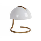 Lámpara sobremesa metal vidrio blanco bronce Ø 23,5 cm  E27 - LULS0119