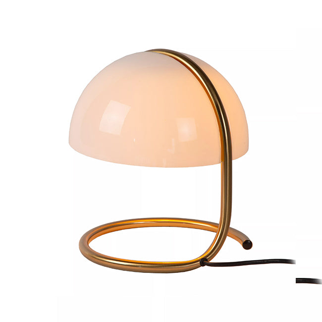 Lámpara sobremesa metal vidrio blanco bronce Ø 23,5 cm  E27 - LULS0119